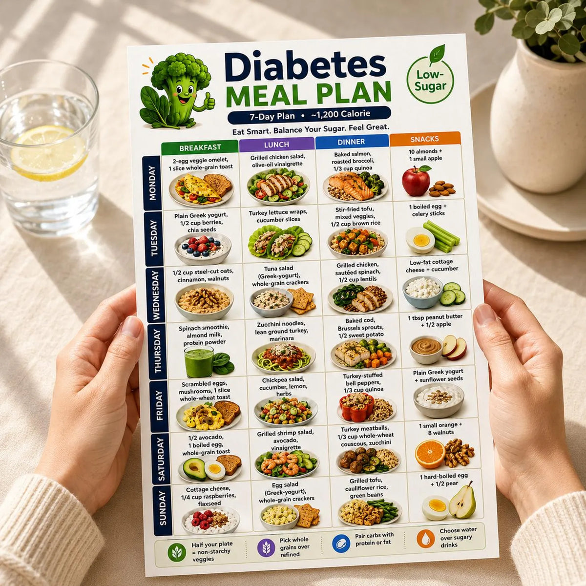 One simple system for meal planning, blood sugar & carb tracking, No more juggling separate sheets