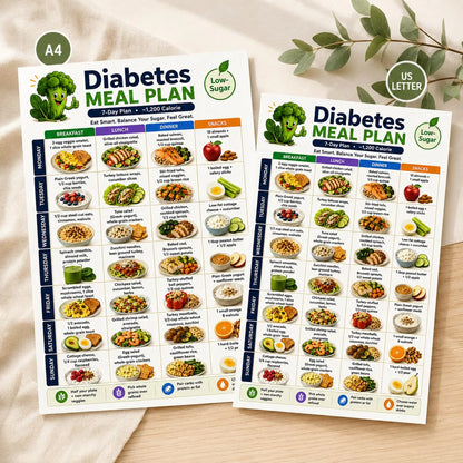 One simple system for meal planning, blood sugar & carb tracking, No more juggling separate sheets
